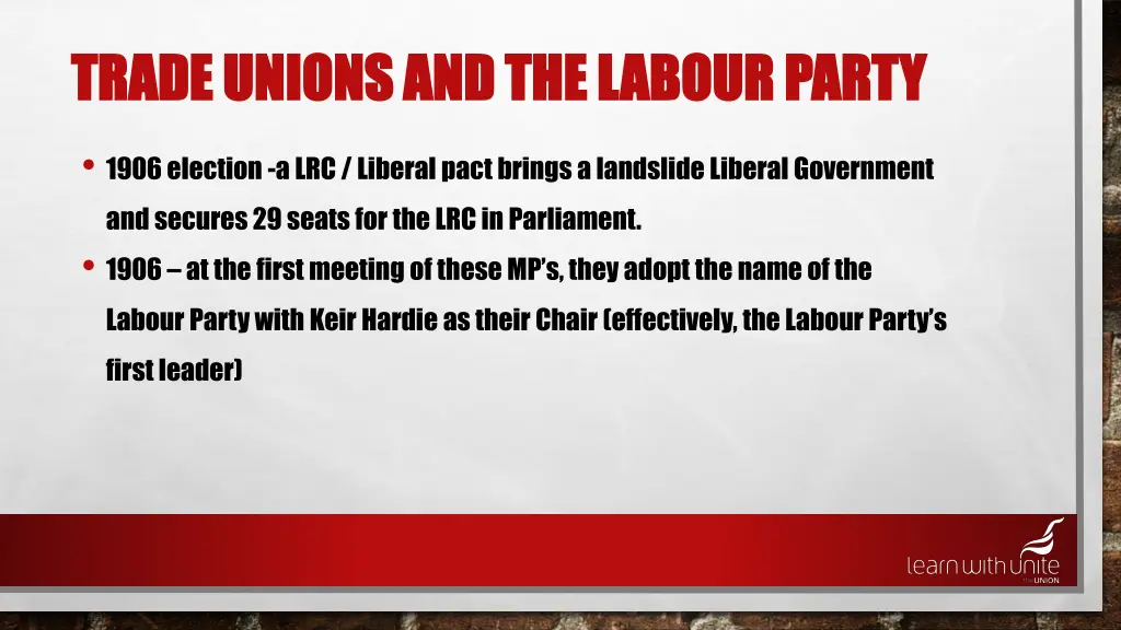 trade unions and the labour party trade unions 3