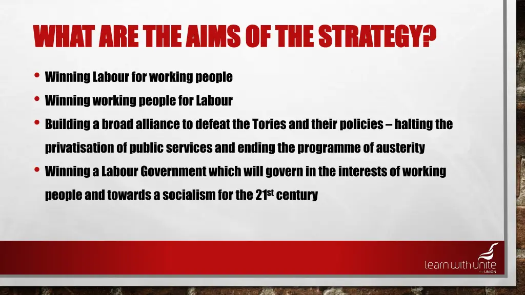 what are the aims of the strategy what