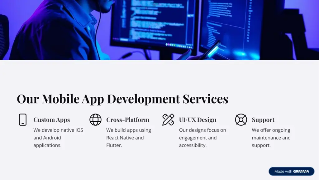 our mobile app development services