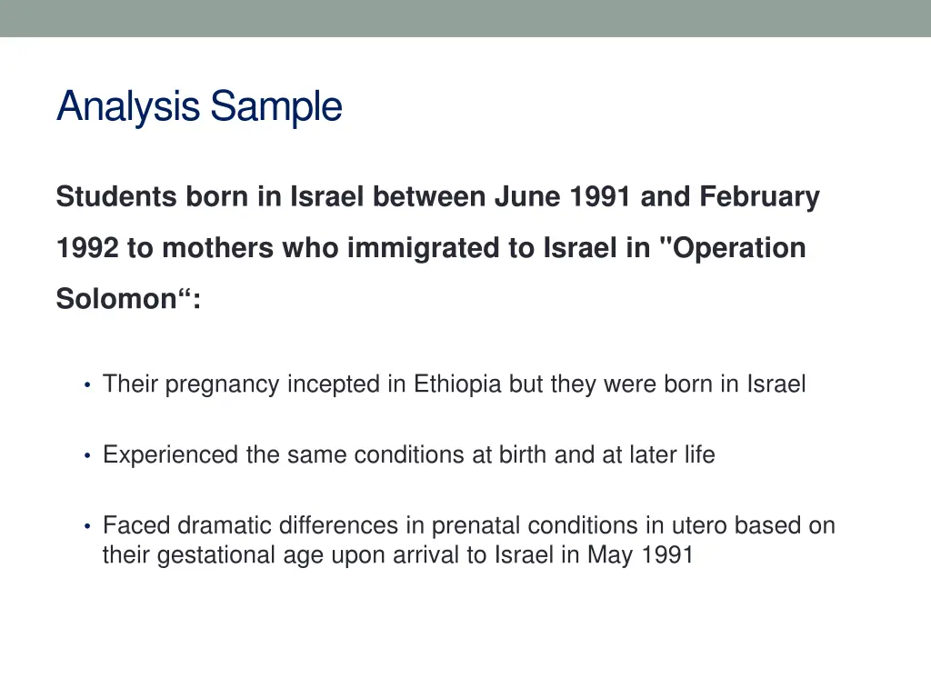 analysis sample