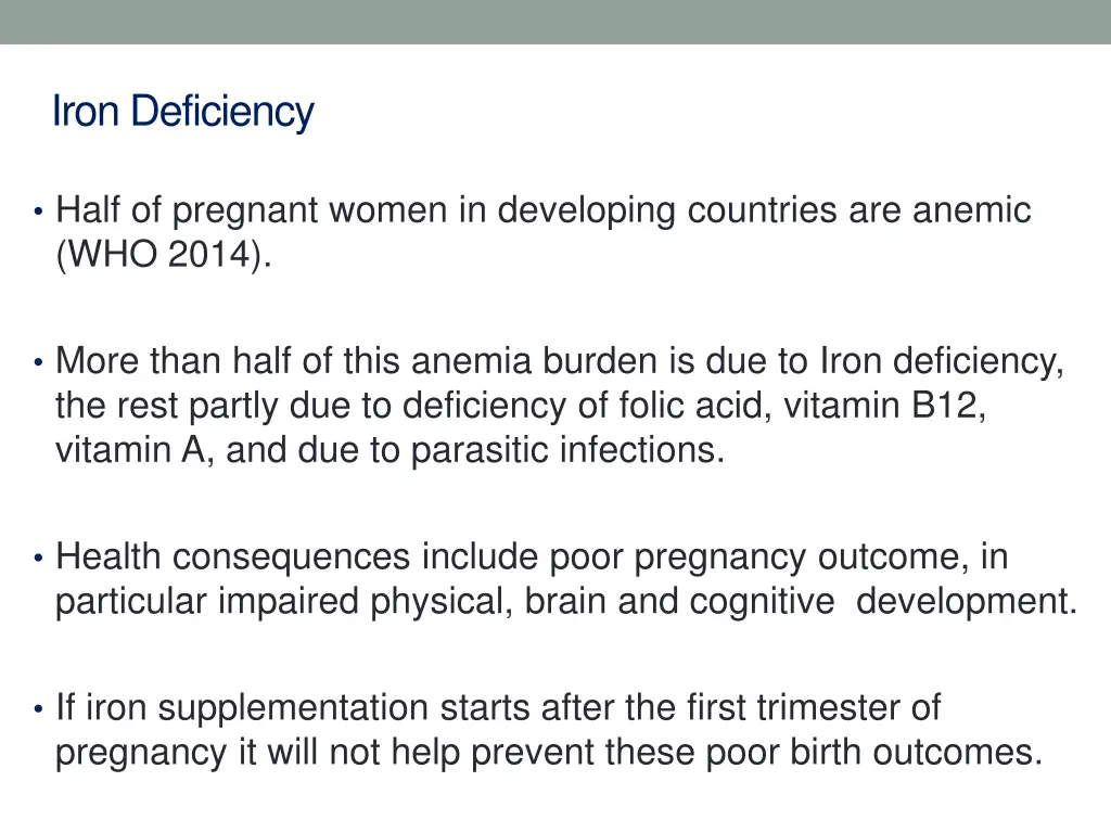 iron deficiency