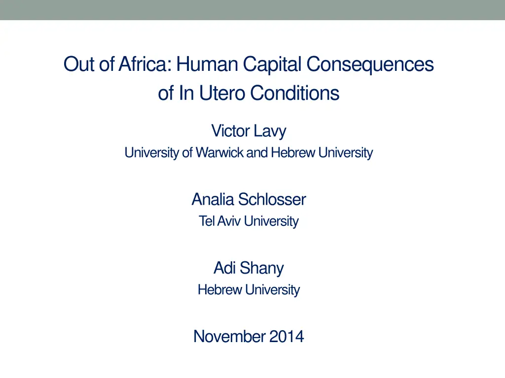 out of africa human capital consequences