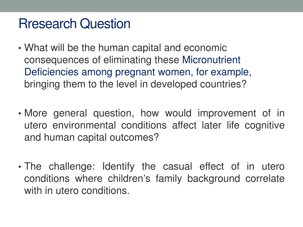 rresearch question