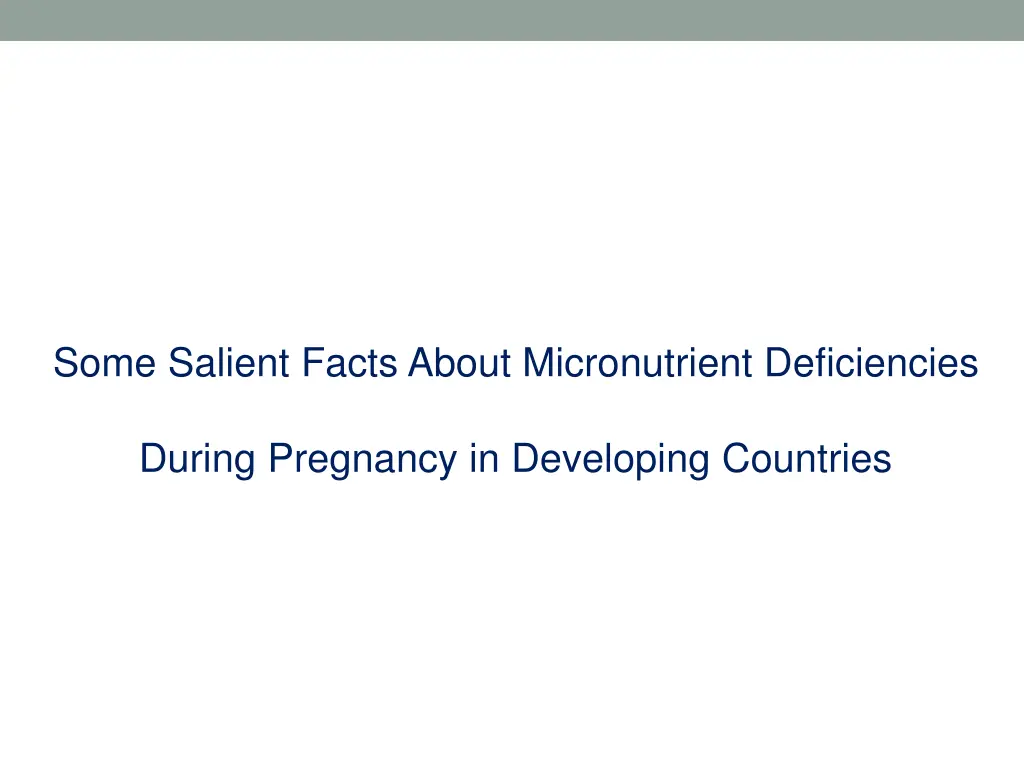 some salient facts about micronutrient