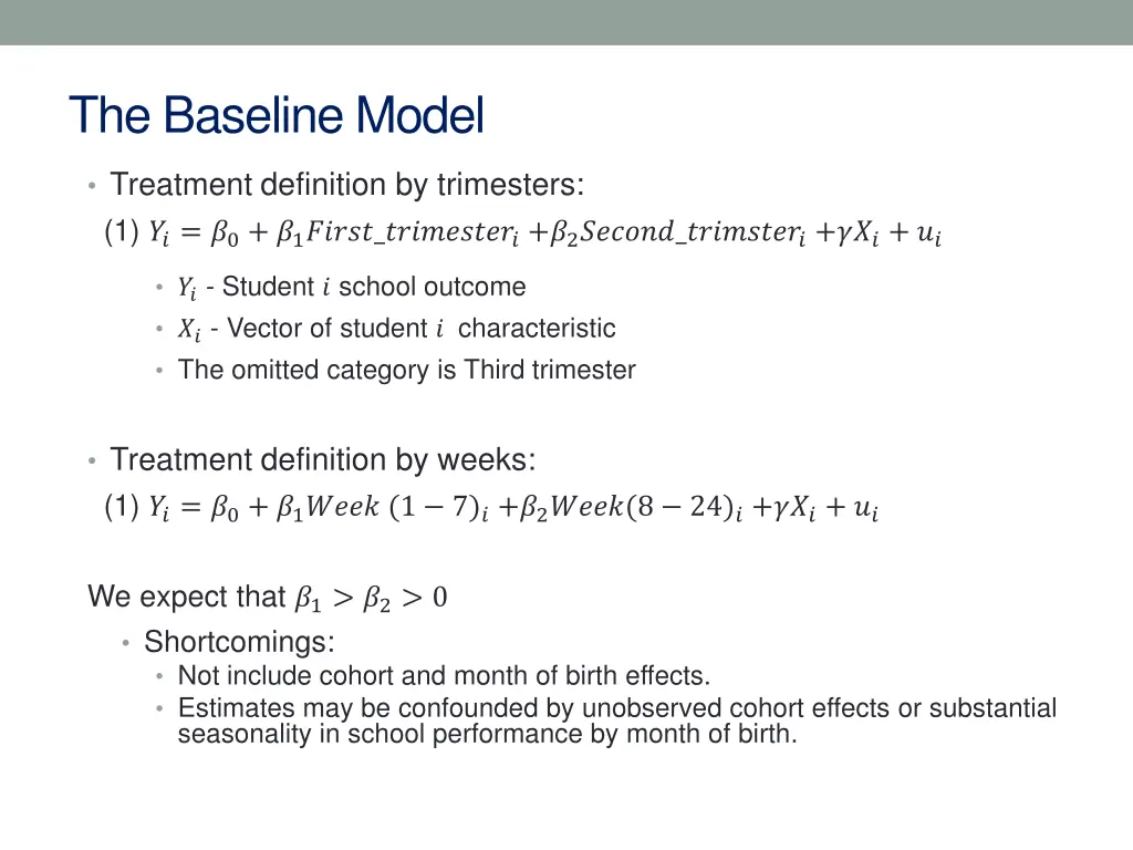 the baseline model