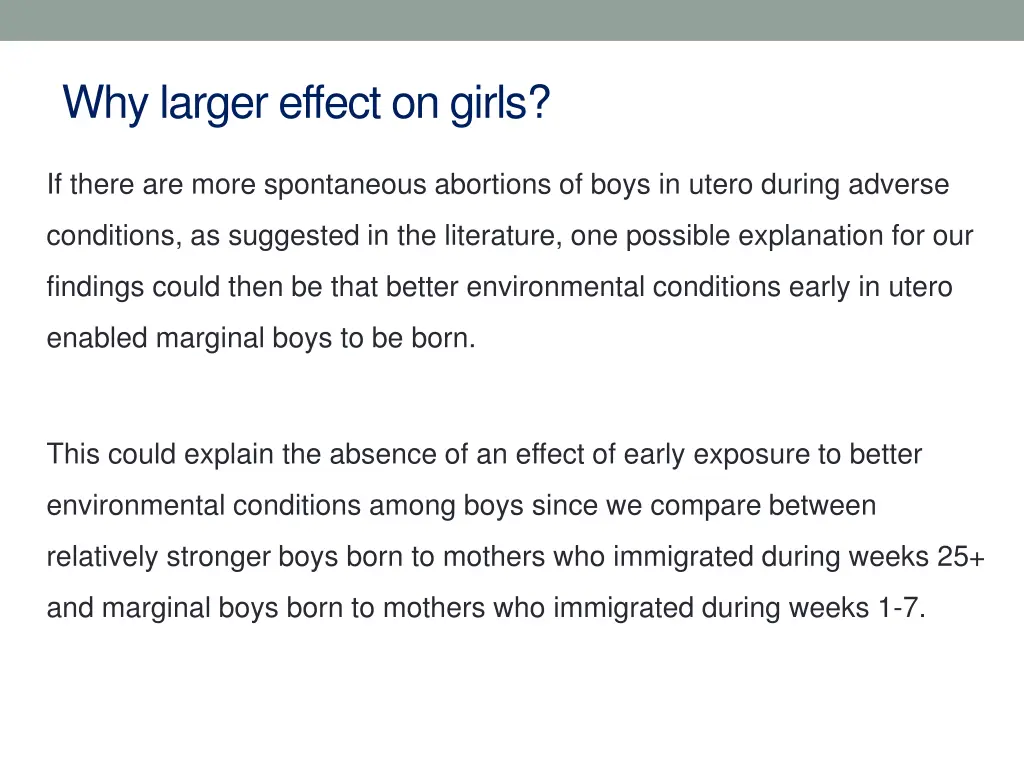 why larger effect on girls 2