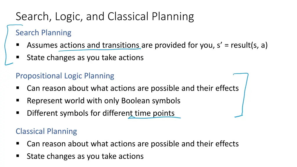 search logic and classical planning