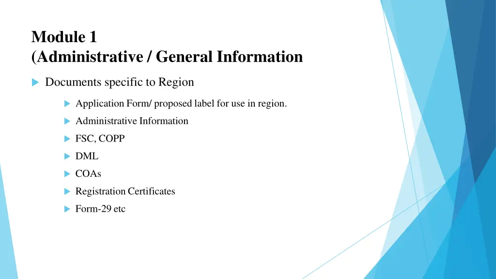 module 1 administrative general information