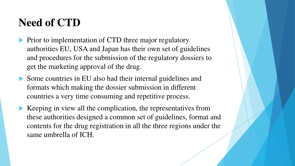 need of ctd