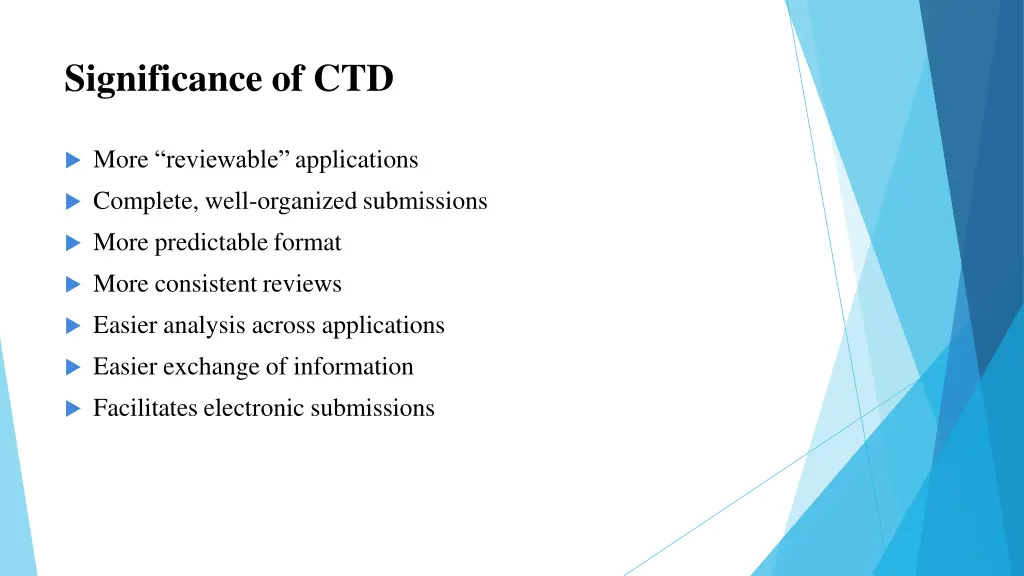 significance of ctd