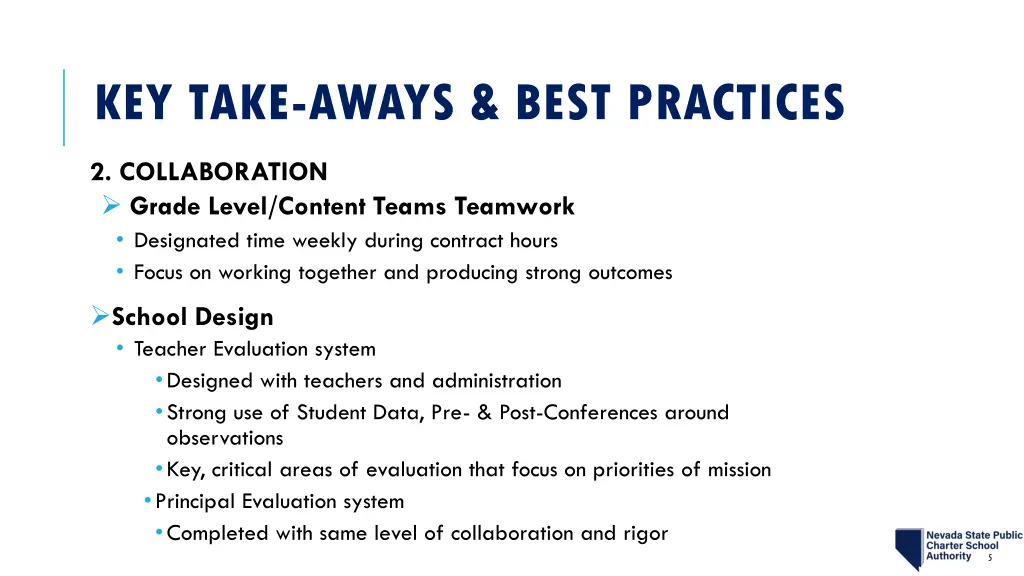 key take aways best practices 1
