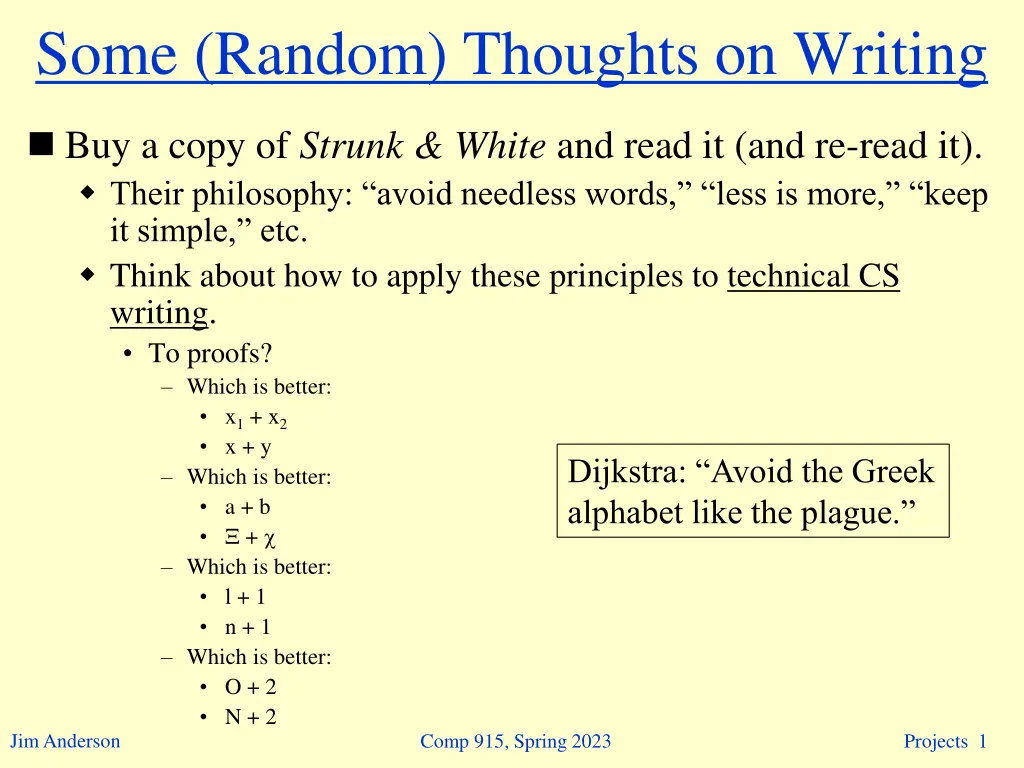 some random thoughts on writing