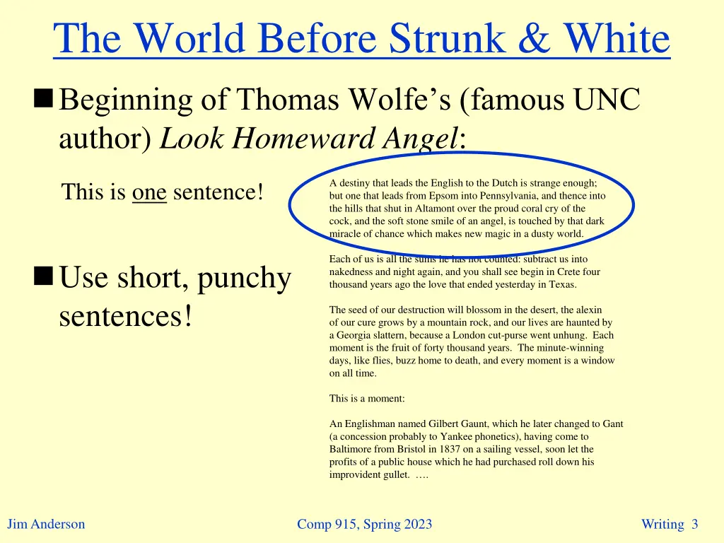 the world before strunk white