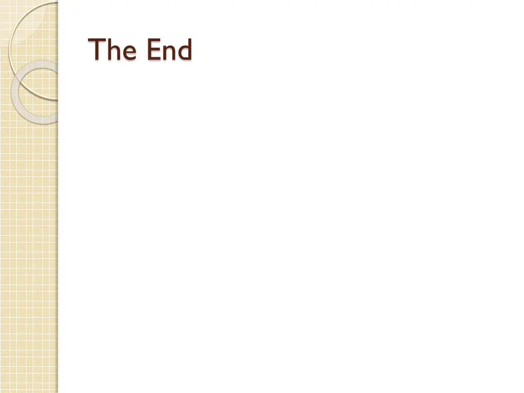 the end