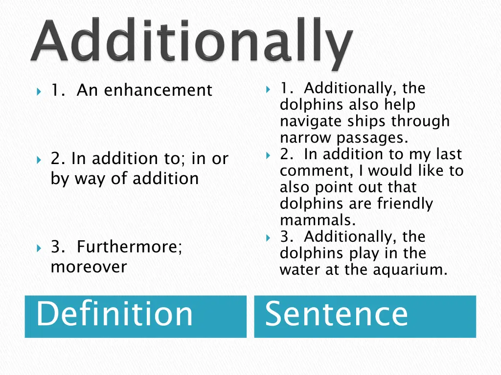 1 additionally the dolphins also help navigate