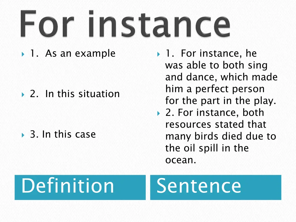 1 as an example