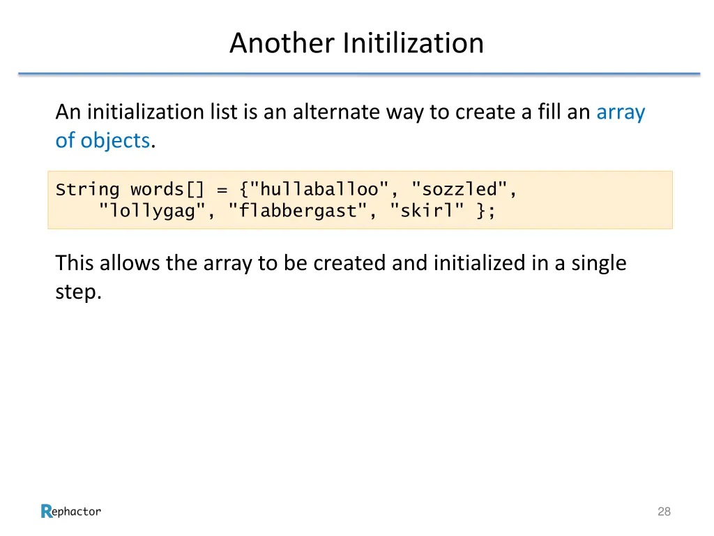 another initilization
