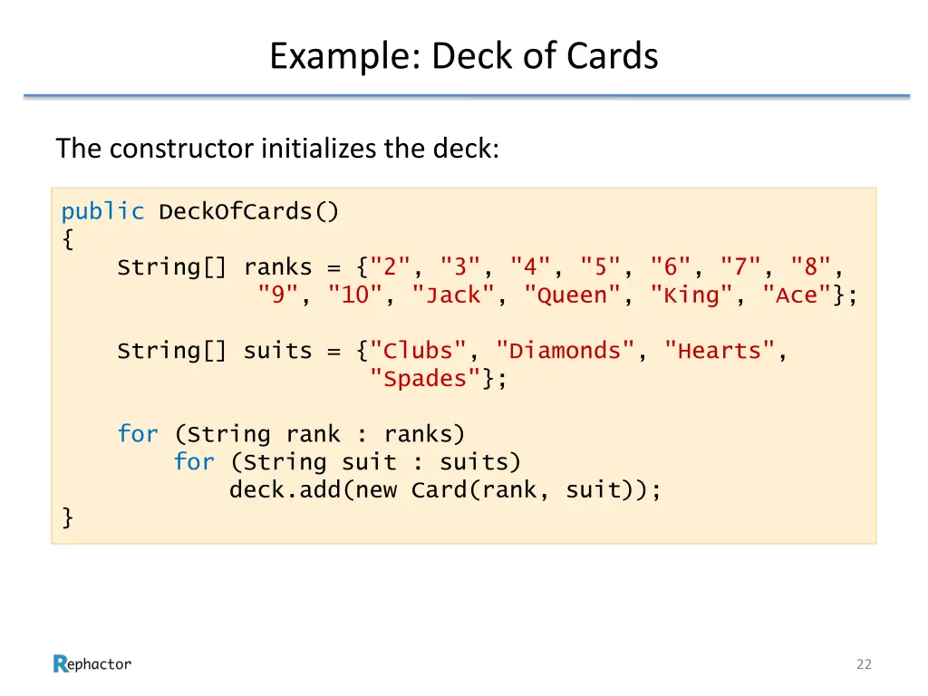 example deck of cards 1