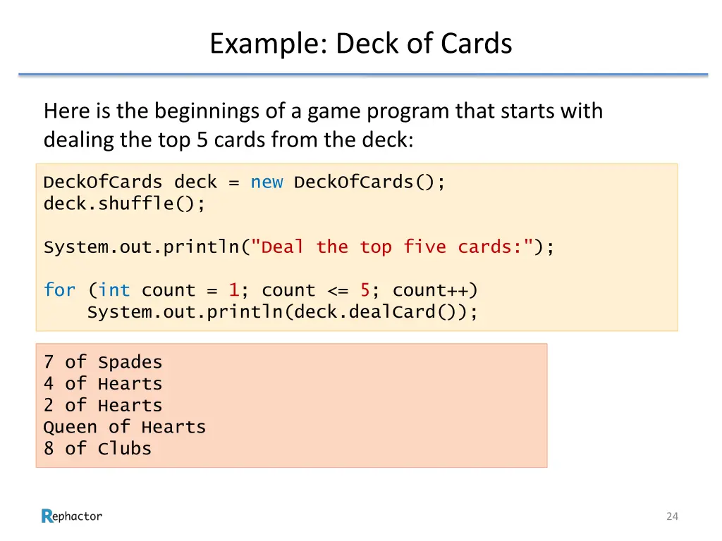 example deck of cards 3