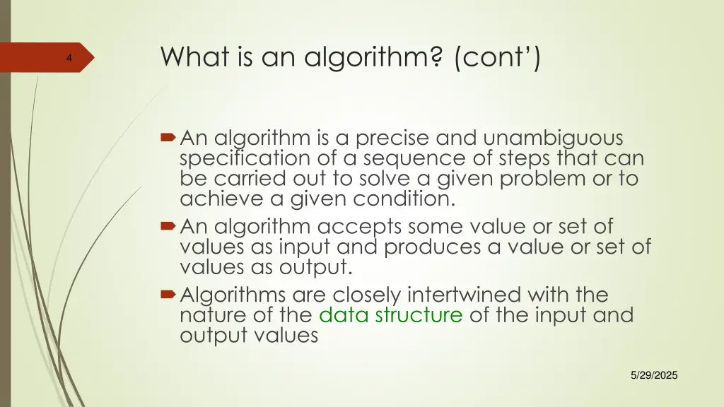 what is an algorithm cont