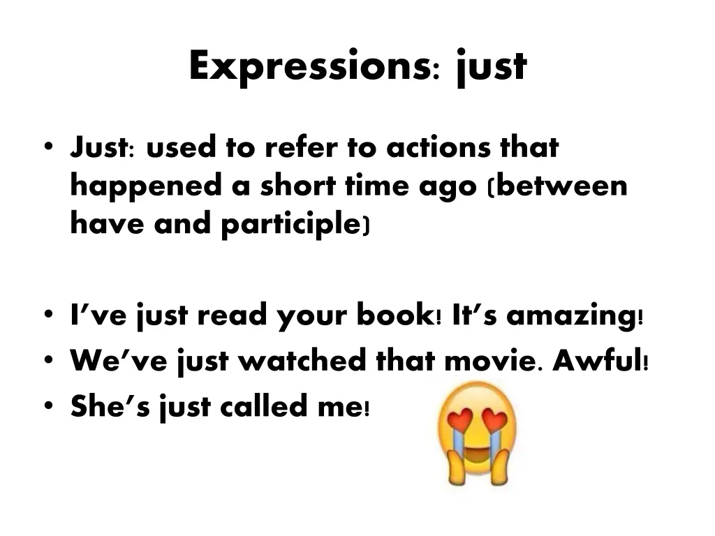 expressions just