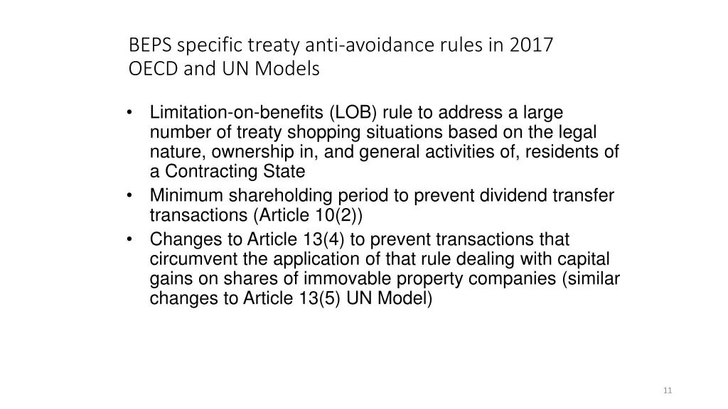 beps specific treaty anti avoidance rules in 2017