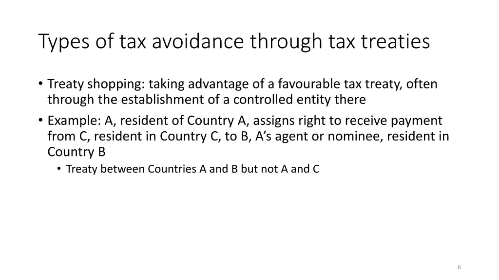 types of tax avoidance through tax treaties 3
