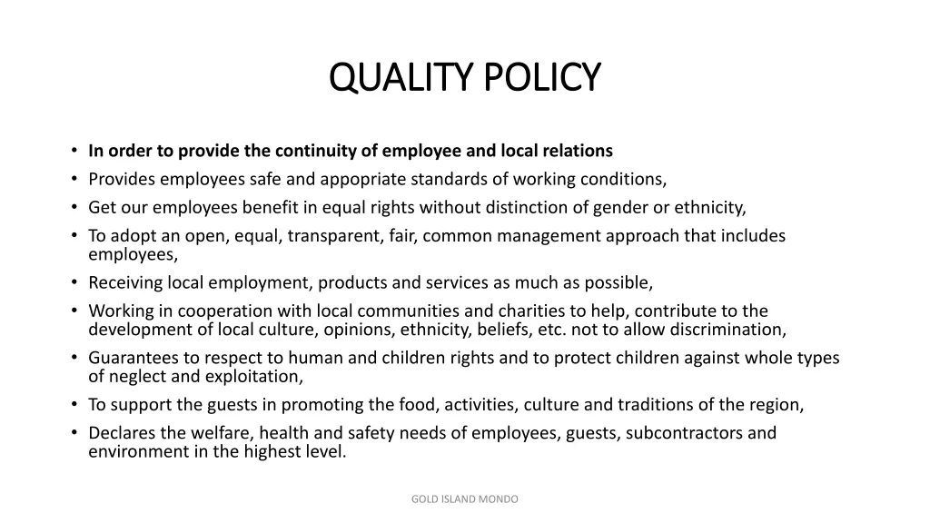 quality policy quality policy 2