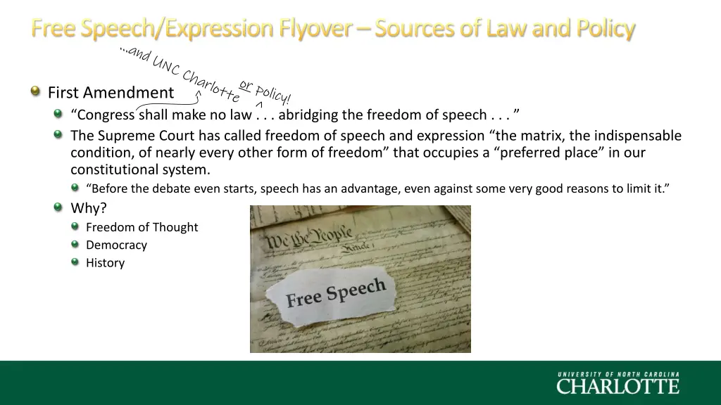 free speech expression flyover sources