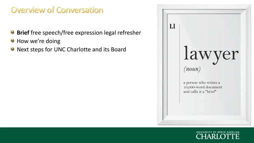 overview of conversation