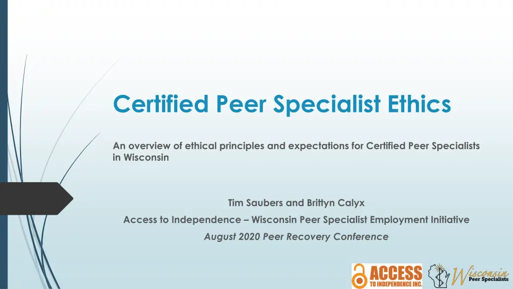 certified peer specialist ethics