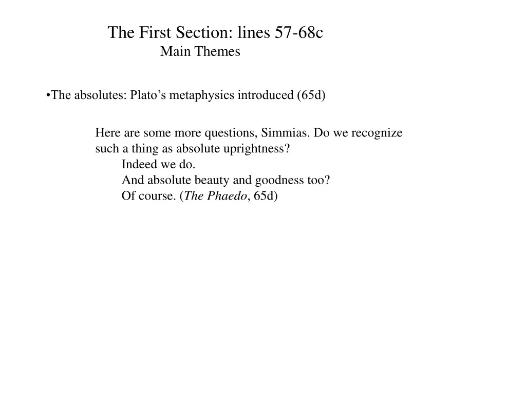 the first section lines 57 68c main themes 2