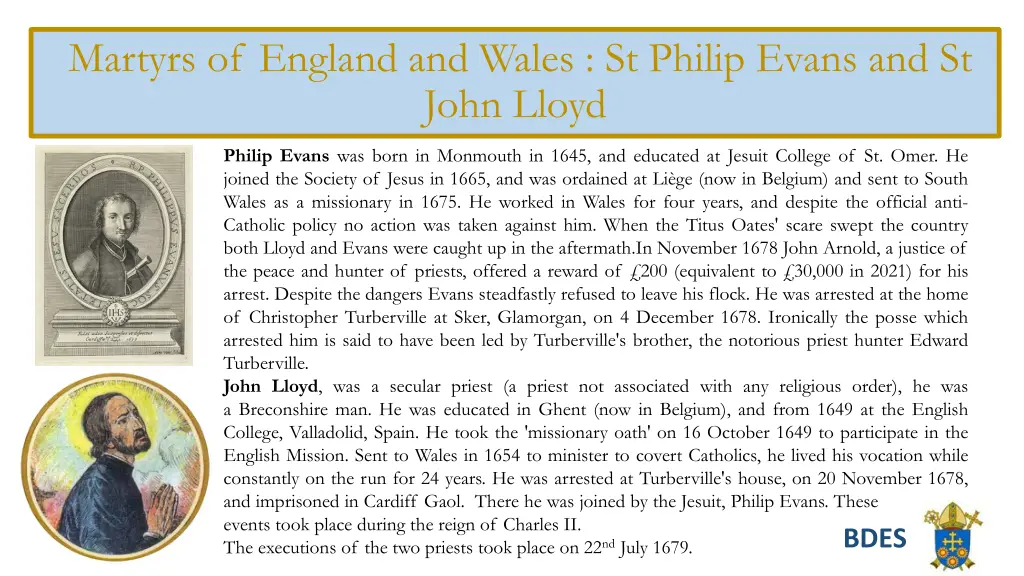 martyrs of england and wales st philip evans