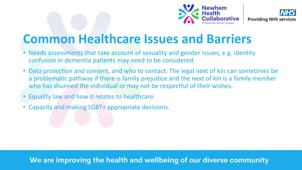 common healthcare issues and barriers needs