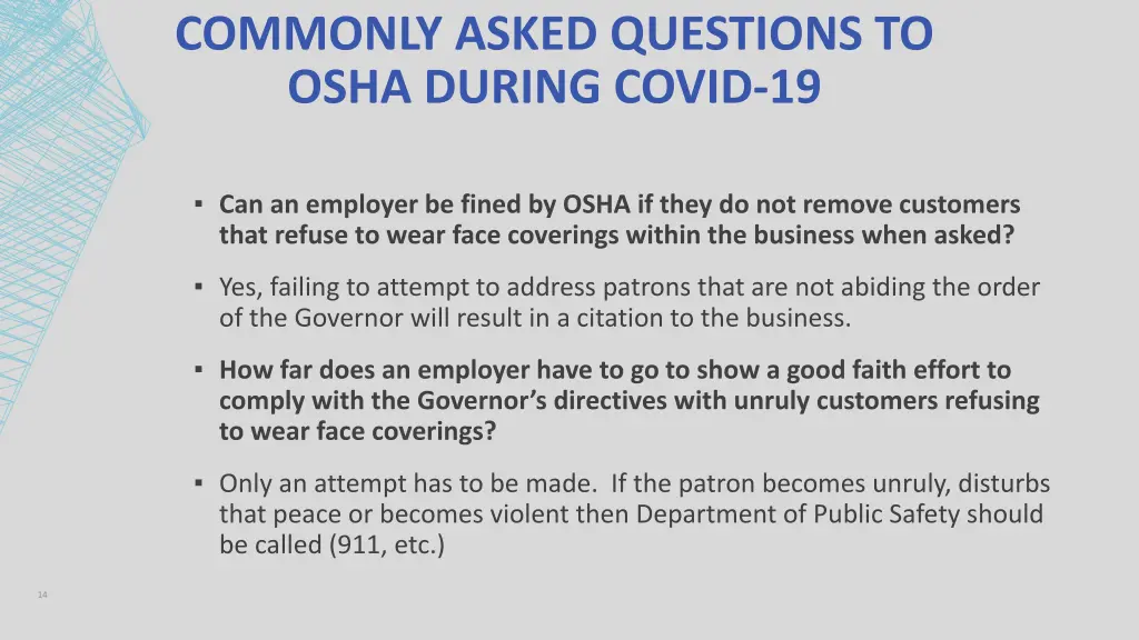 commonly asked questions to osha during covid 19 2