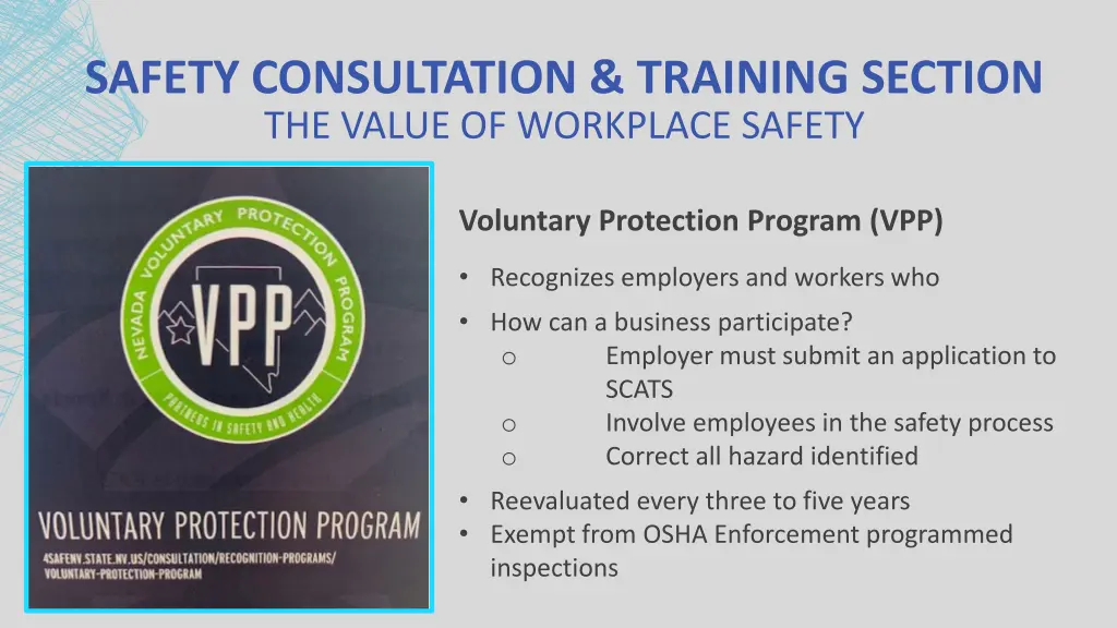 safety consultation training section the value 3