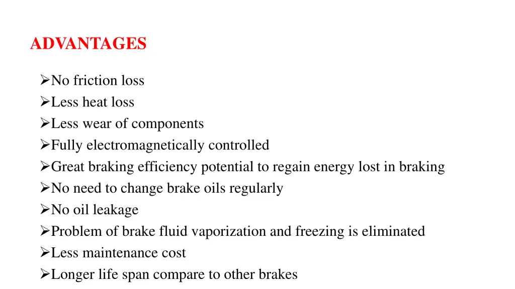 advantages