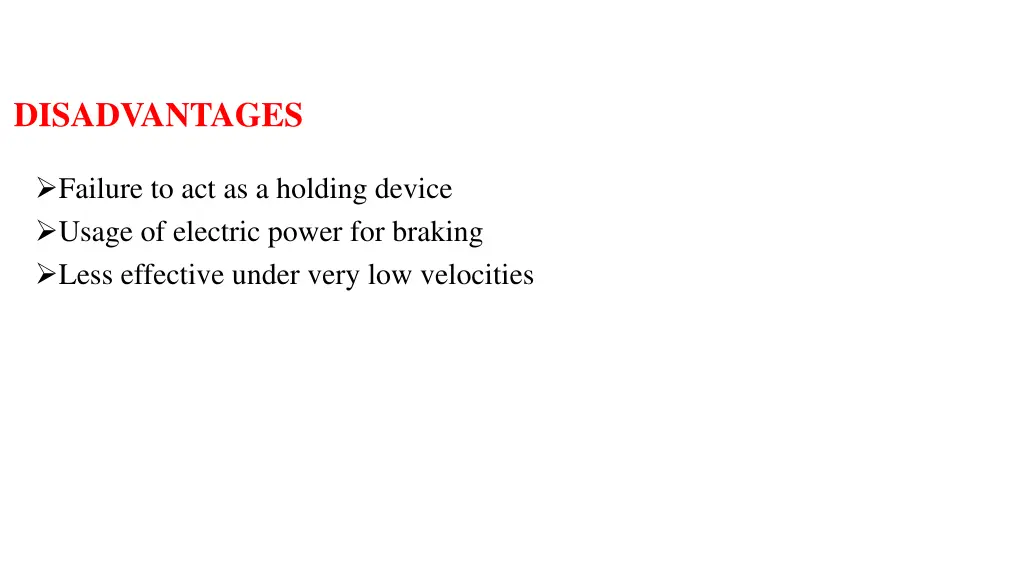 disadvantages