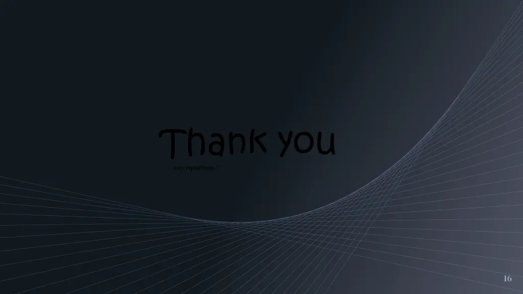 thank you any equations