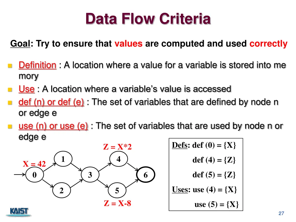 data flow criteria