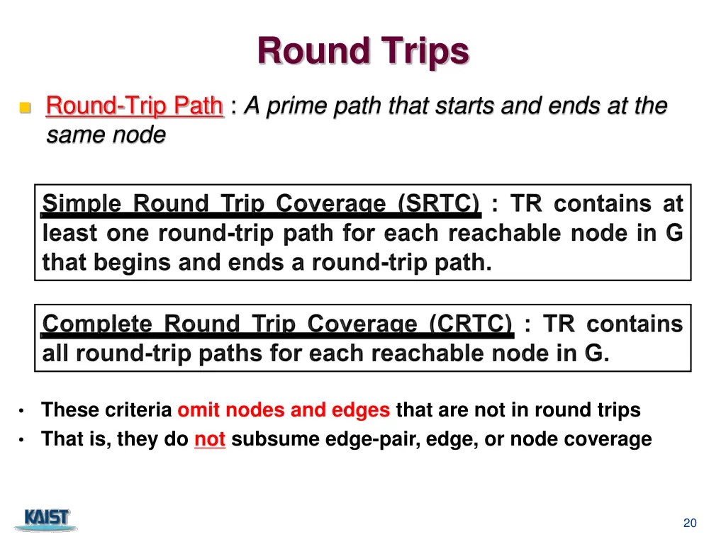 round trips
