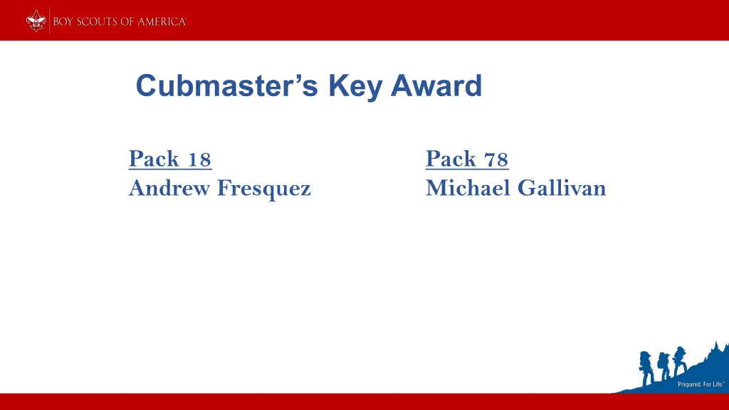 cubmaster s key award