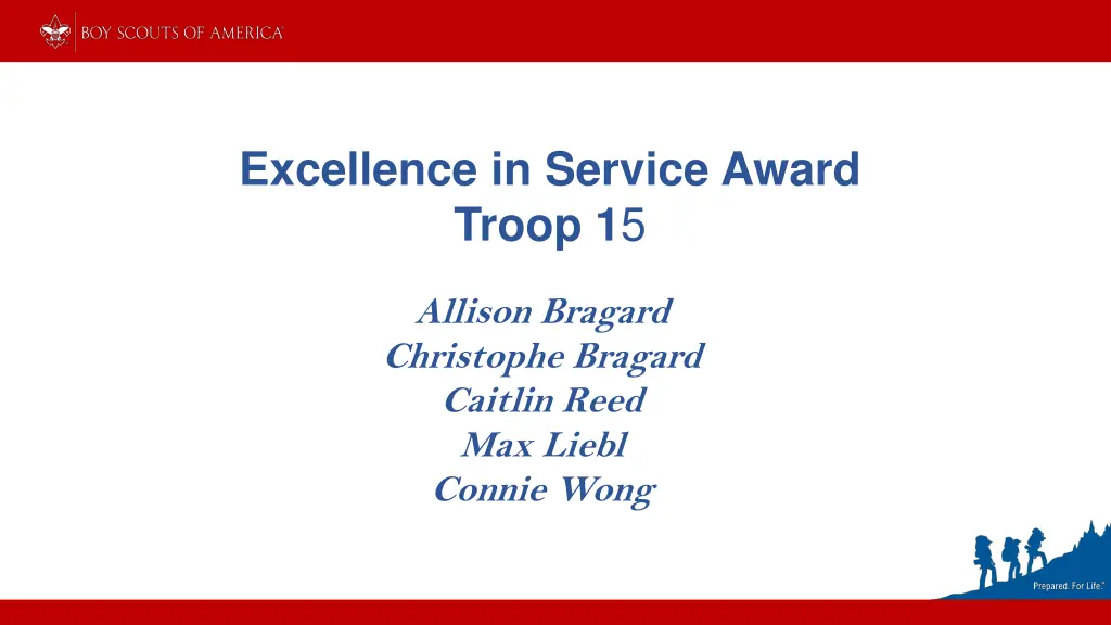 excellence in service award troop 1 5