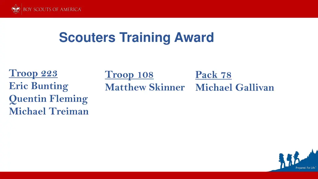 scouters training award