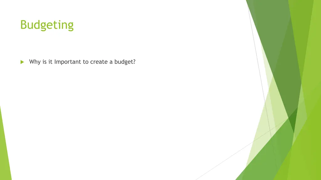 budgeting