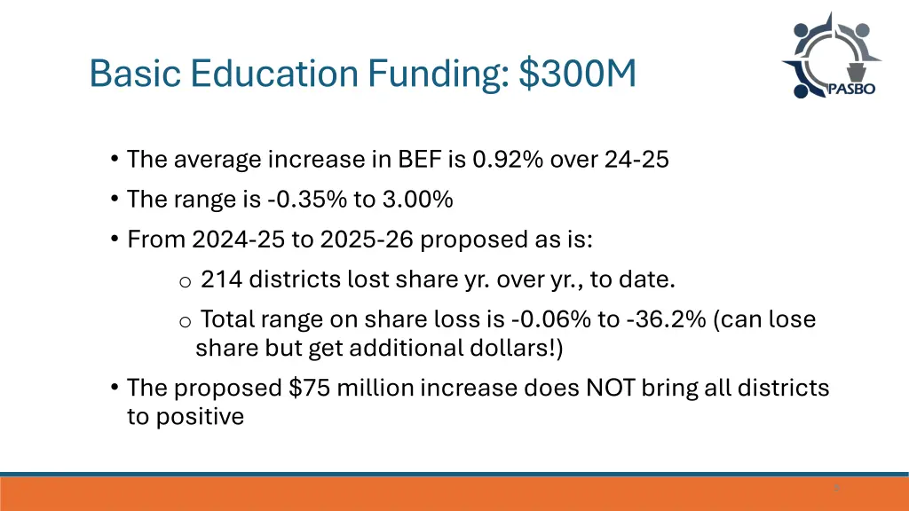 basic education funding 300m