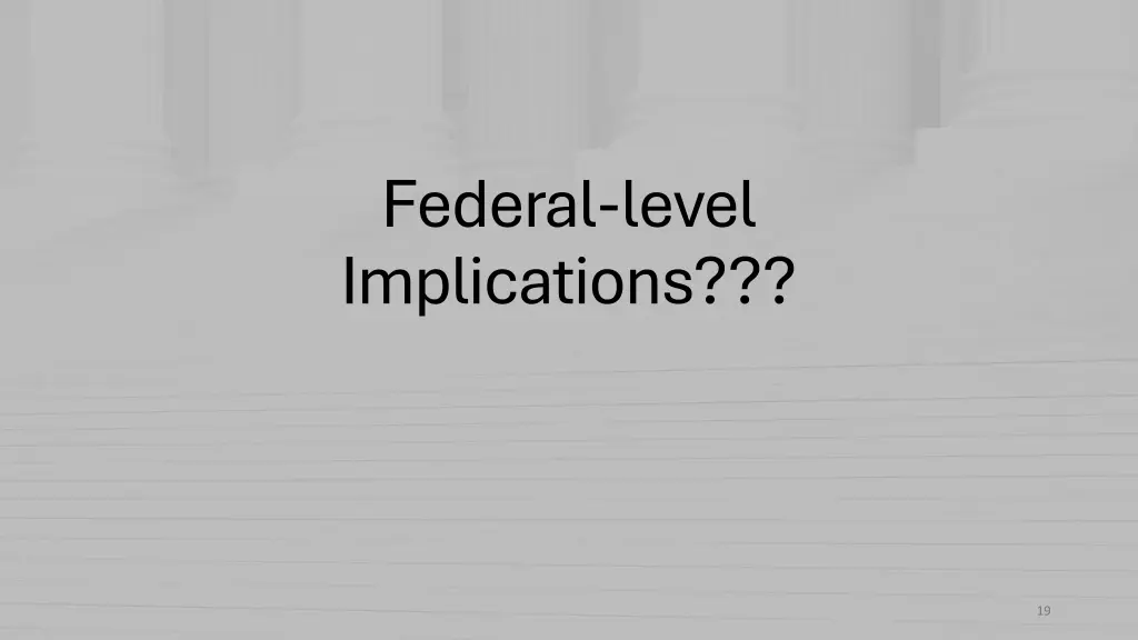 federal level implications