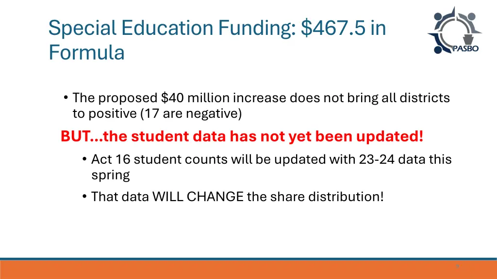 special education funding 467 5 in formula