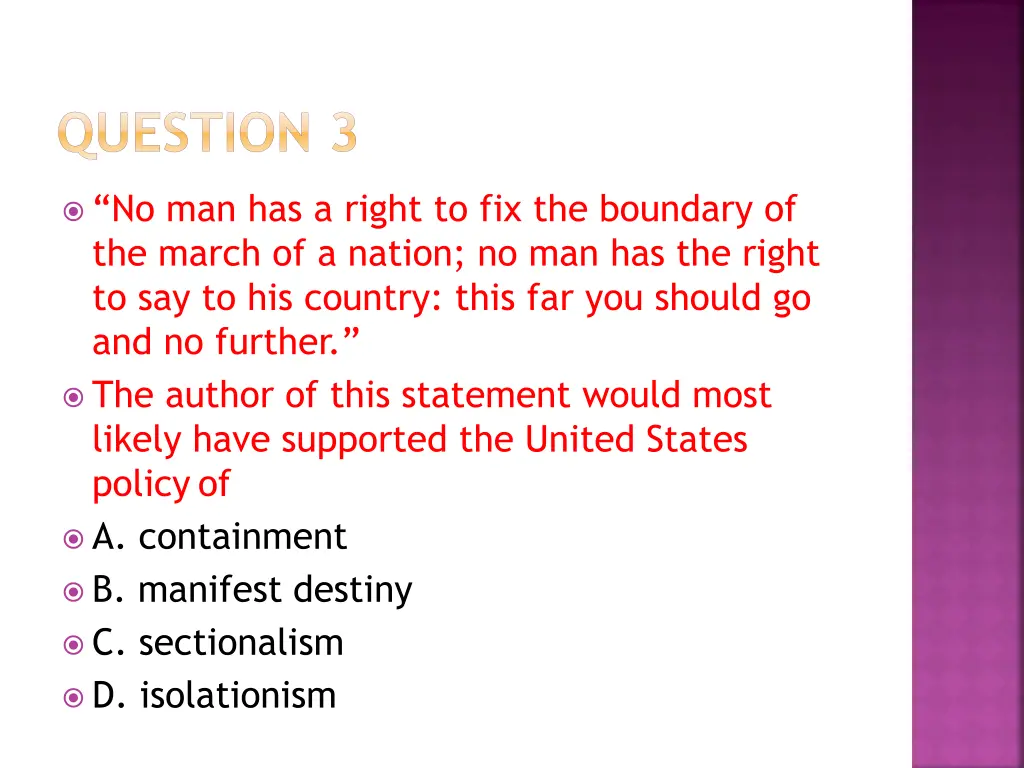 question 3