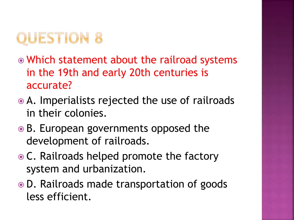 question 8